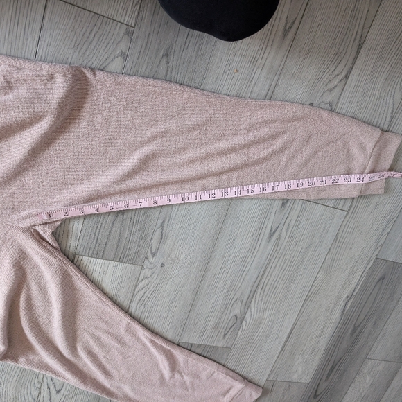 Z Supply Blush Beige The Dreamer Ribbed Soft Cozy Lounge Jumpsuit Size Medium - Picture 9 of 10